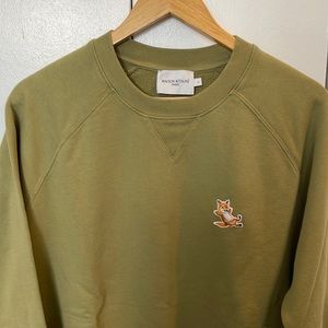 Green Maison Kitsuné sweatshirt